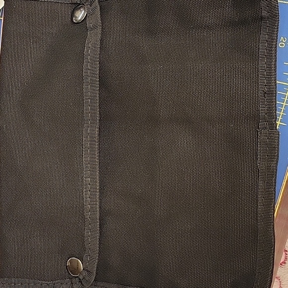 Camping Umbrella Black Arm Chair Holder Bag Snap on Set of 2 - Picture 2 of 5